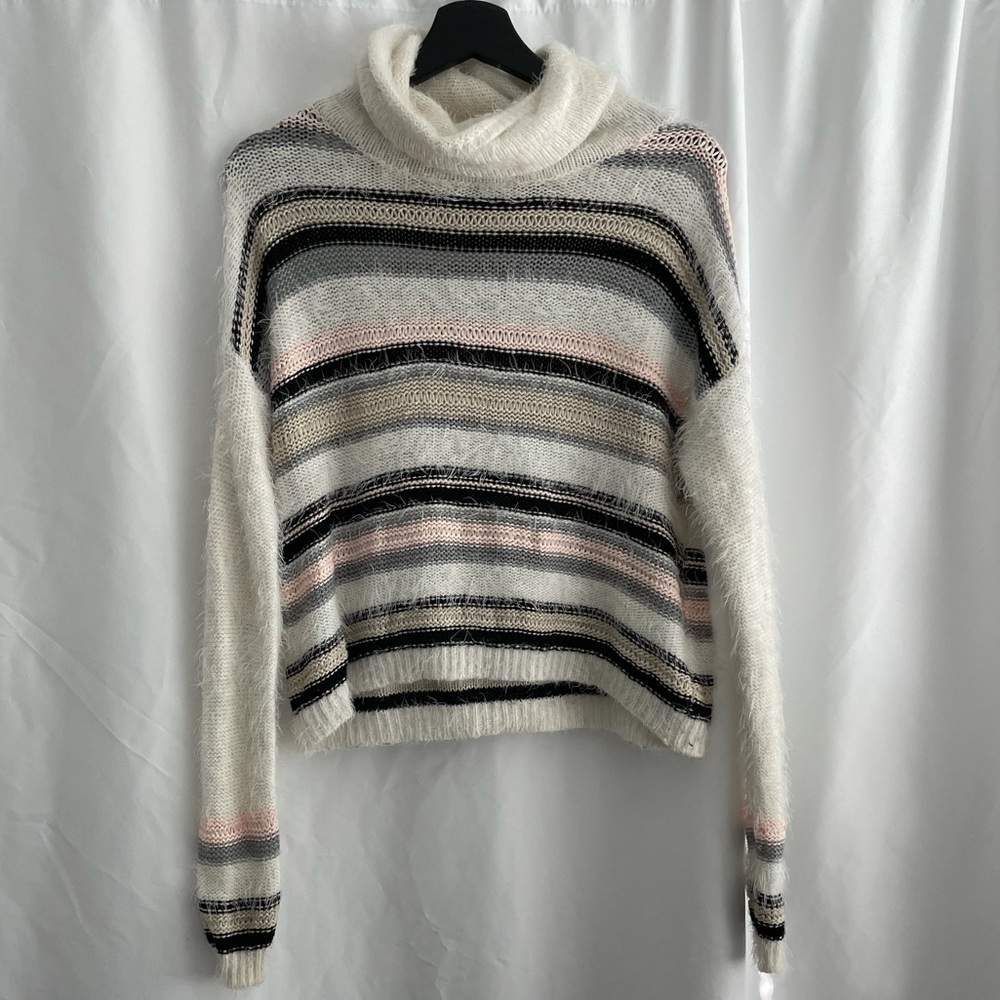 Knit Turtleneck Striped Sweater